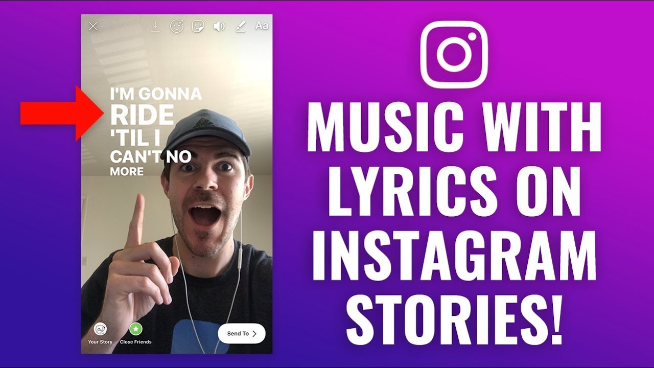 How To Add Music Song Lyrics To Instagram Stories Youtube