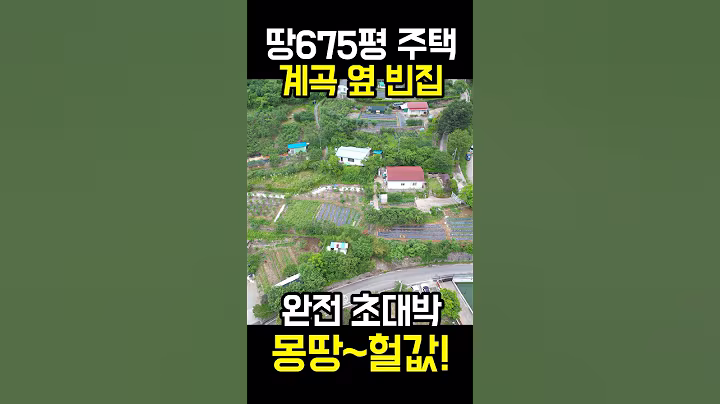 땅 675평 계곡 옆 빈집 몽땅 헐값