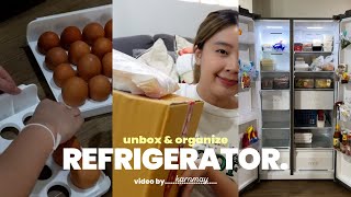 unbox and organize 📦🍽️ แกะพัสดุไอเทมของจัดระเบียบตู้เย็น, ของใช้ในบ้านกันจ้า / KARNMAY