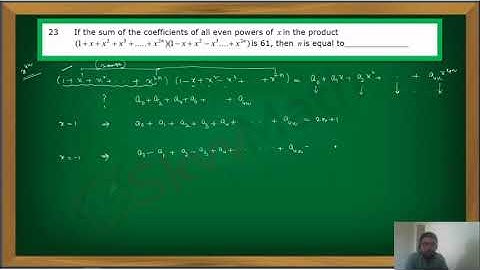 JEE mains2020- 7th january shift1- Binomial theorem