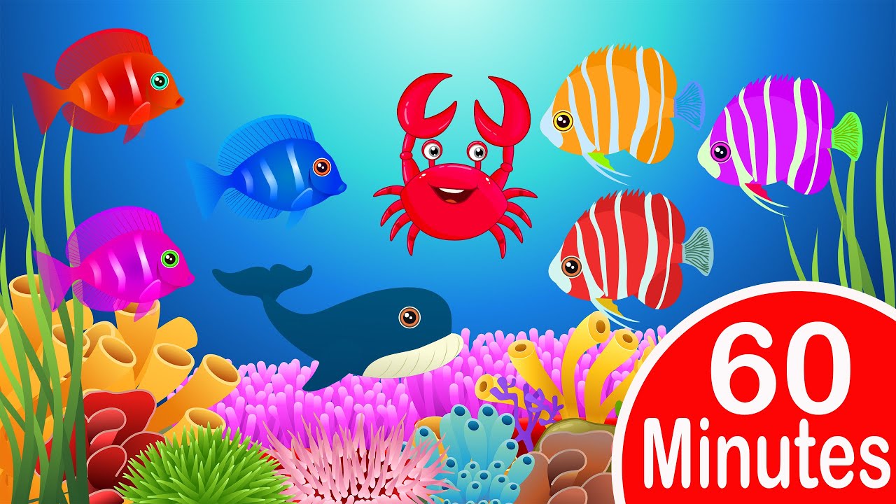 💖 Bedtime Lullaby for Babies, Kids & Parents 😍 Calming Fishes Animation ...