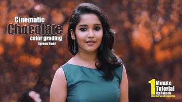 Cinematic Chocolate Color Grading || Green to Chocolate transform || 1 min Tutorial || Photoshop ||