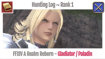 FFXIV Hunting Log Gladiator Rank 1 - A Realm Reborn