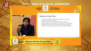 Foro 2. Redes Eléctricas, Generación | Eleazar Nicolás Castro Pérez