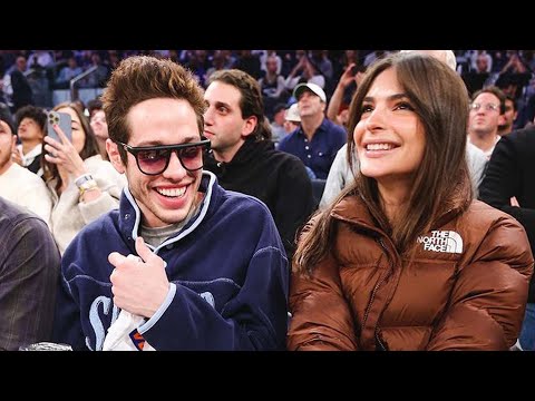 Pete davidson and emily ratajkowski get flirty courtside!