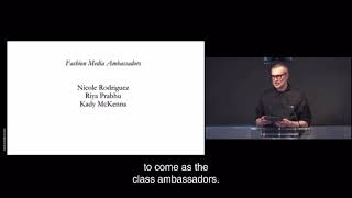 VOGUE Summer School Fashion Media Class Ambassador, Kady McKenna, speaks at One World Trade Center