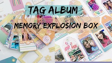 Mini Tag Album Using The Memory Explosion Box Line at Michael’s