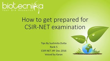 Toppers Tips by Susmita Dutta : How to get prepared for CSIR NET exam