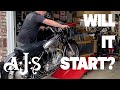 1955 ajs model 18s 500cc single motorcycle  part 5 of 7  will it start