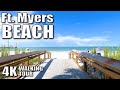 Walking Fort Myers Beach, Florida, 4K Binaural Audio, Slow TV