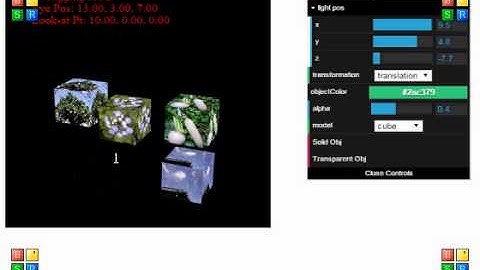 WebGL Interactive Scene demo