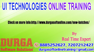 Demo on UI Technologies online training in DURGASOFT by Expert Faculty!!!