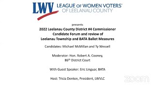 Candidate Forum: Leelanau Commission District #4