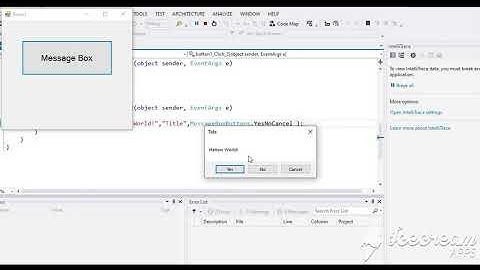 Visual C# Tutorial: Message Box