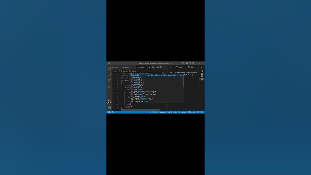 PROGRAM IN C || Check number even or ood using bitwise operator 😯 | # ...