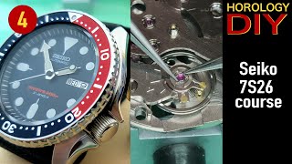 Seiko 7S26 tutorial Part 4 - Shock absorbing jewel setting and cap jewels disassembly | Horology DIY