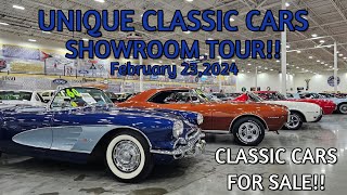 CLASSIC CARS FOR SALE !! Unique Classic Cars Lot Walk February 2024 - classic cars - muscle cars