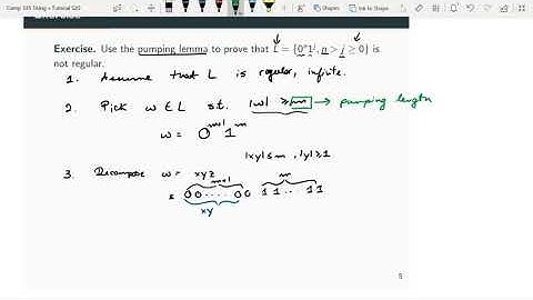Tutorial 7 - Proving a language is not regular, Context-Free grammars