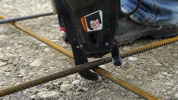 automatic rebar tying machine 120 fps slow motion