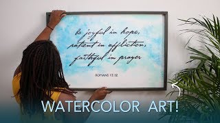 DIY Hand Painted Sign | Watercolor Painting