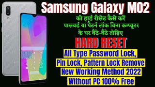 Samsung Galaxy M02 Hard Reset || Password Lock, Pattern Lock || How To Unlock Samsung Galaxy M02