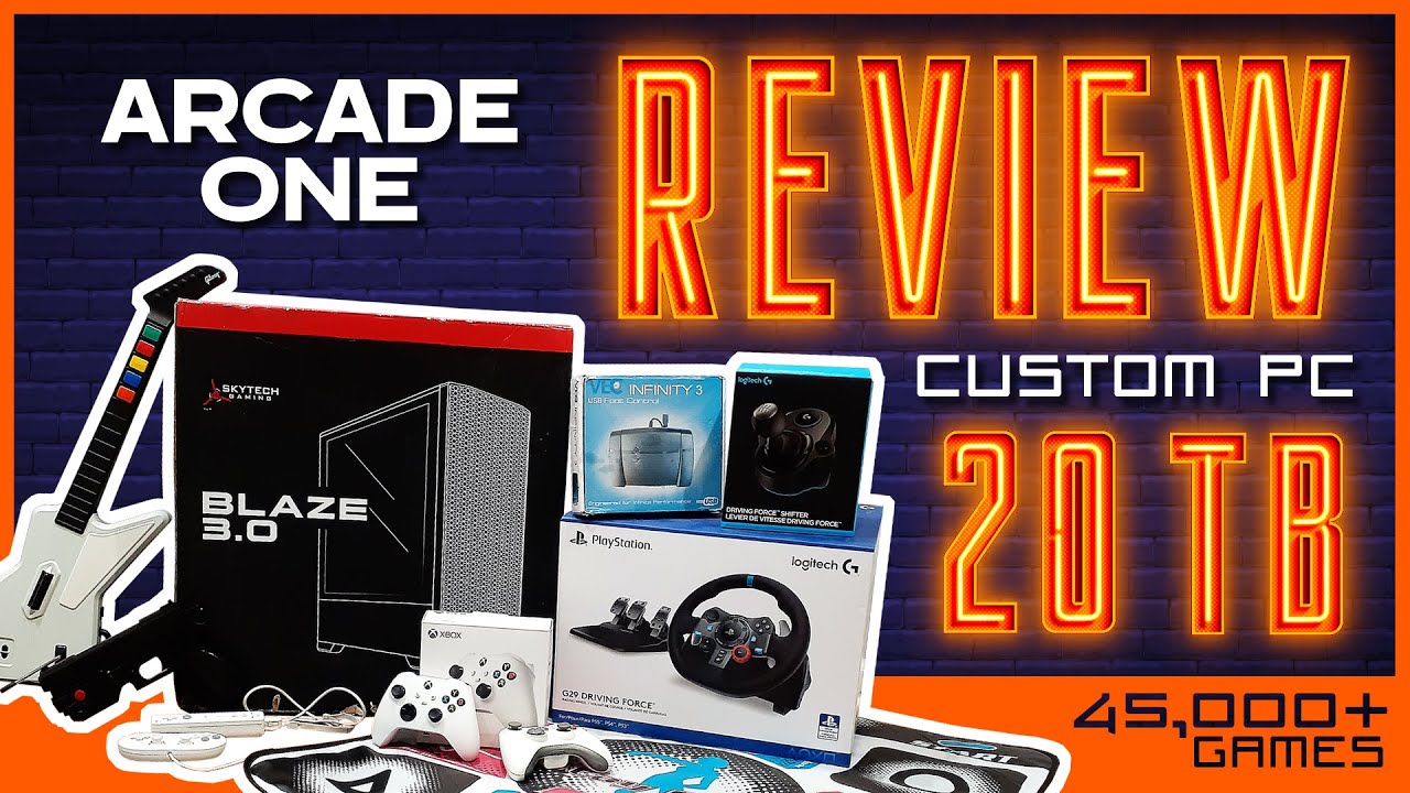2023 ARCADE ONE REVIEW – New Custom PC 20 TB HD UNBOXING – Clone Hero, G29 Racing Wheel, Teknoparrot