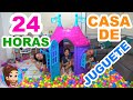 24 HORAS EN UNA CASA DE JUGUETE DE PLÁSTICO | CASTILLO // YESLY