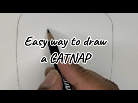 Easy way to draw a CATNAP #art #colours #satisfyingvideo # ...