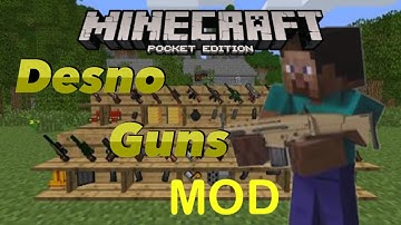 Minecraft Pocket Edition | Desno Guns Mod | Mod Showcase