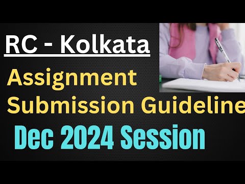 Ignou RC Kolkata Assignment Submission Guidelines Dec 2024 session ...
