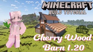 Simple Cherry Blossom Barn Tutorial | Minecraft 1.20
