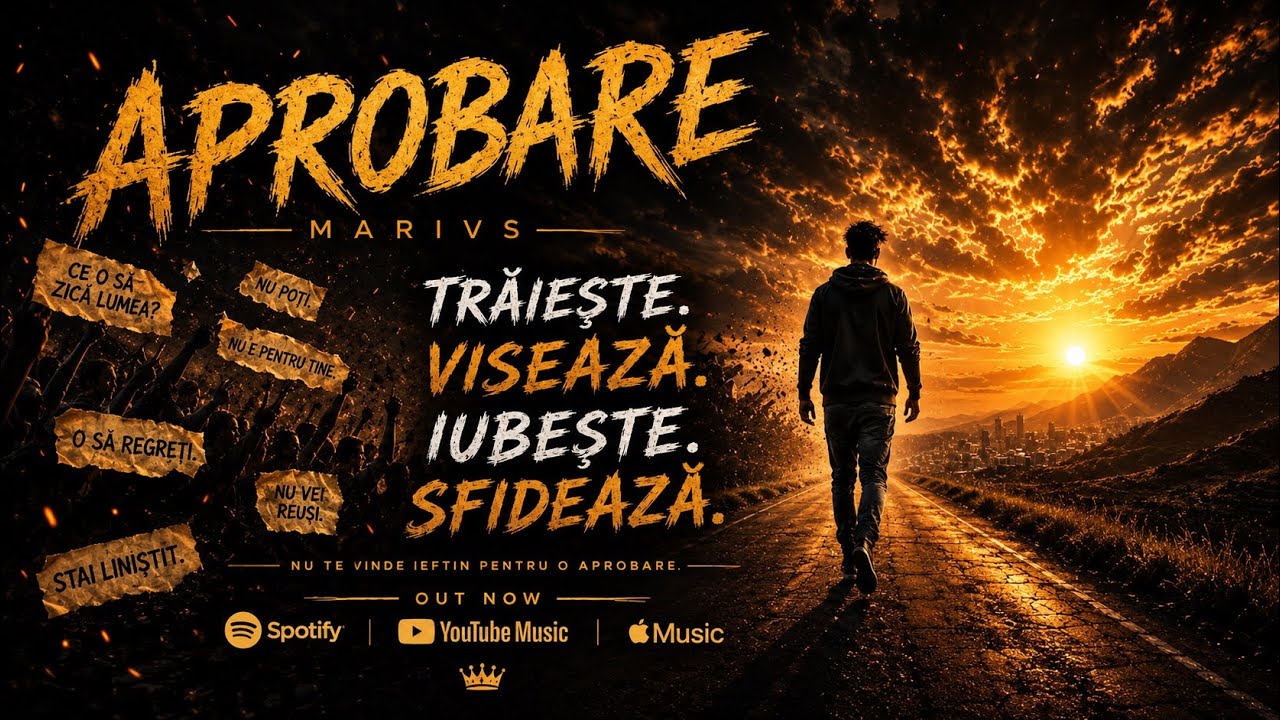 Watch APROBARE - MARIVS | Muzică Românească 2026 | Trăiește, Visează, Iubește, Sfidează on YouTube Watch APROBARE - MARIVS | Muzică Românească 2026 | Trăiește, Visează, Iubește, Sfidează on YouTube