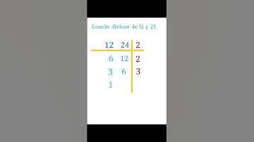 Máximo común divisor de 12 y 24