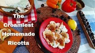 The creamiest homemade Ricotta-طريقه عمل أسهل وأطعم جبنه ريكوتا في البيت