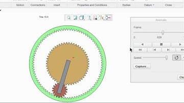PTC Creo (Pro E) Planetary gear mechanism animation(遊星歯車アニメーションメカニズム)