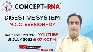 DIGESTIVE SYSTEM | M.C.Q. SESSION - 07 | CONCEPT-RNA | RAM SIR screenshot 2