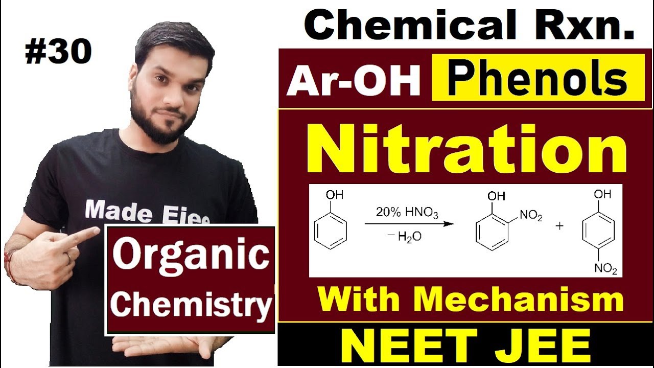 Nitration of Phenol by HNO3 Phenol Chemical Rxn. 12th Organic