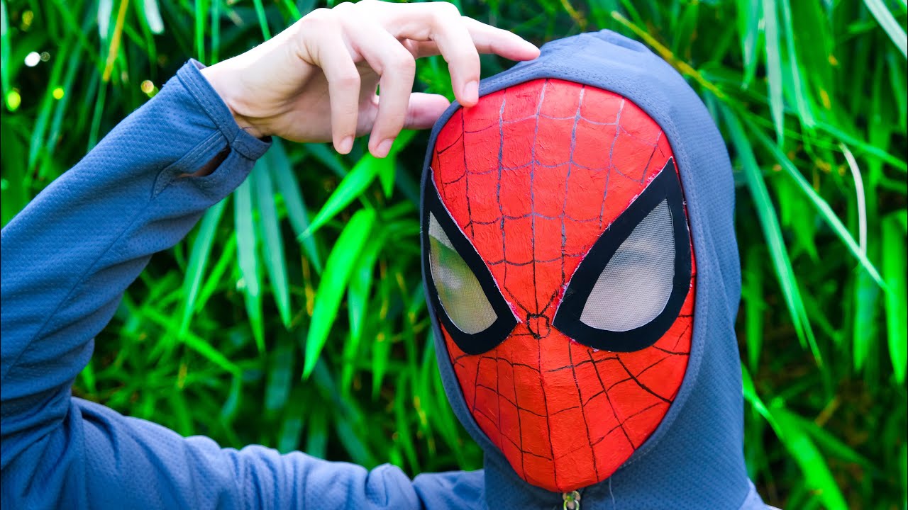 Cách Làm Mặt Nạ Người Nhện Spider-Man Siêu Ngầu Bằng Bìa Carton - Youtube