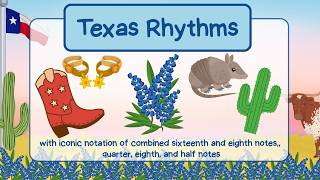 Texas Rhythms Blue Bonnet | Echo Rhythm play along Ti-tika sixteenth and eighth note combination