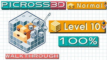 Normal Picross: Level 10 | Picross 3D (DS) 100% Walkthrough