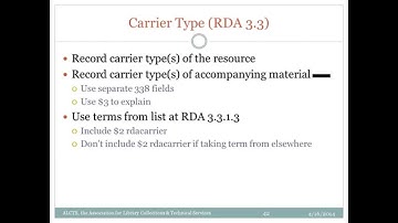 RDA Basics for Music Materials