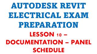 REVIT ELECTRICAL CERTIFICATION PREPARATION 10 - CREATE AND EDIT PANEL SCHEDULES