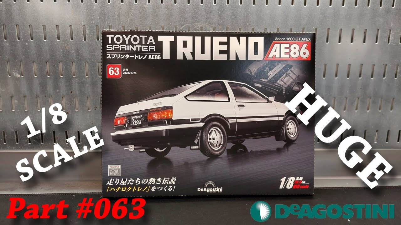 HUGE Toyota AE86 Model Kit Part #063 | DeAgostini 1/8 Scale Toyota