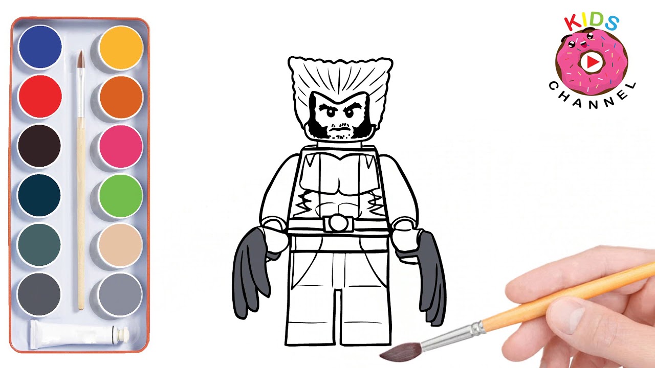 how to draw wolverine lego  super heroes  wolverine lego