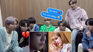 BTS reaction TO | BLACKPINK MOST SADDEST MOMENTS #blink #bts #blackpink