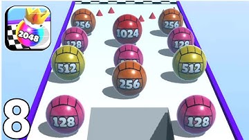 Ball Merge 2048 - All Max Levels 80-90 Gameplay Android,iOS Walkthrough Part 8