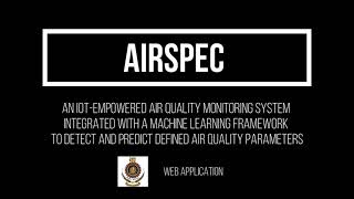 AirSPEC: IoT-based air quality monitoring system integrated with Machine Learning (Web Application) screenshot 3
