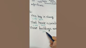 DEMONSTRATIVE ADJECTIVES