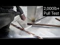 TIG Welding Trick - Aluminum Sheet to Stainless Sheet T-Joint Attachment - 2,000lbs+ Strong