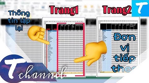 Cài đặt in excel ngắt trang có các thông tin lặp lại NK